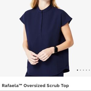FIGS Rafaela Scrub Top Navy Size Large